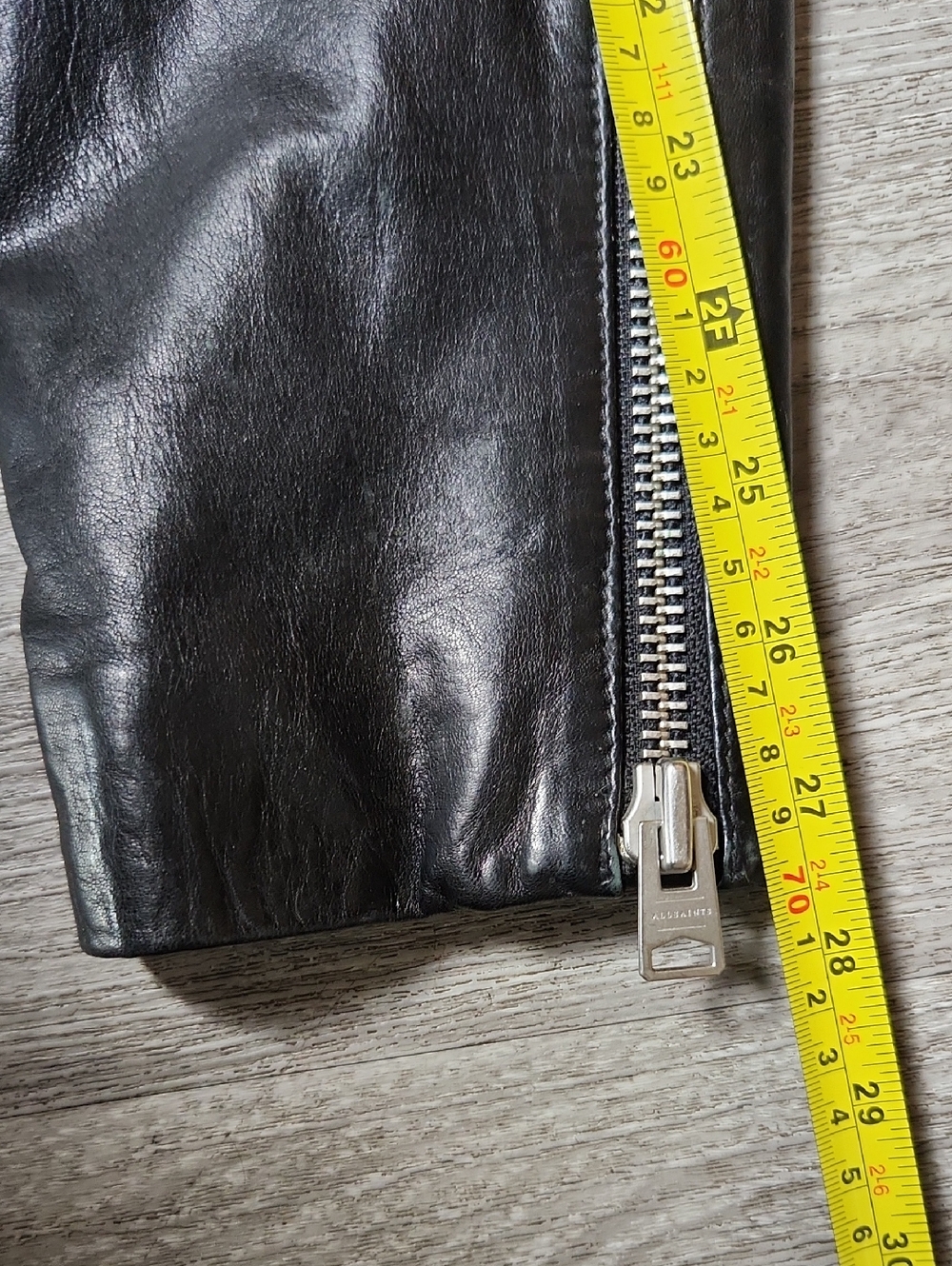 AllSaints Wick Leather Biker Jacket - Picture 10 of 12